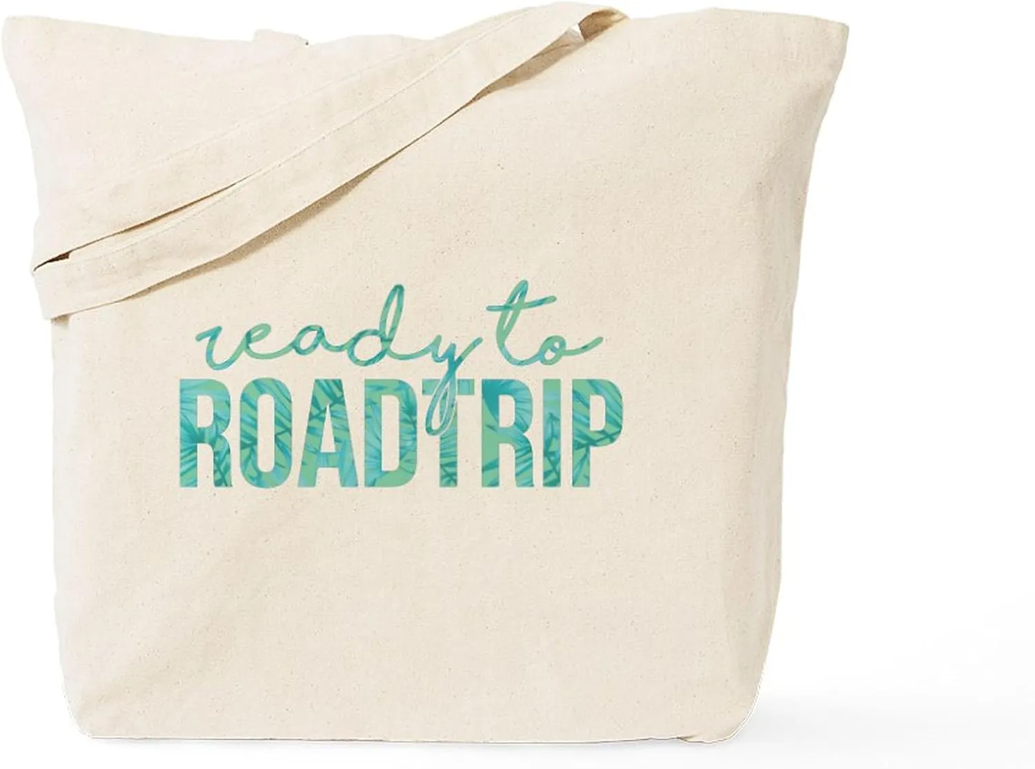 CafePress Ready To Roadtrip Print Tote Bag Natural Canvas Tote Bag, Reusable Shopping Bag