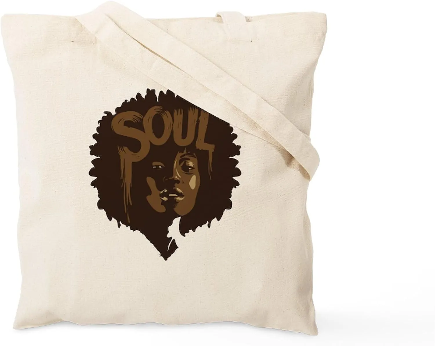 CafePress Soul Fro Tote Bag Natural Canvas Tote Bag, Reusable Shopping Bag