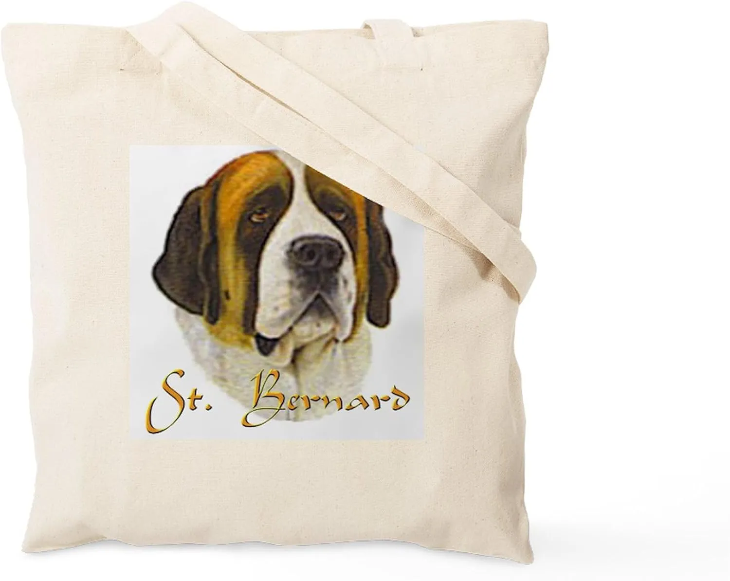 CafePress St. Bernard Tote Bag Natural Canvas Tote Bag, Reusable Shopping Bag