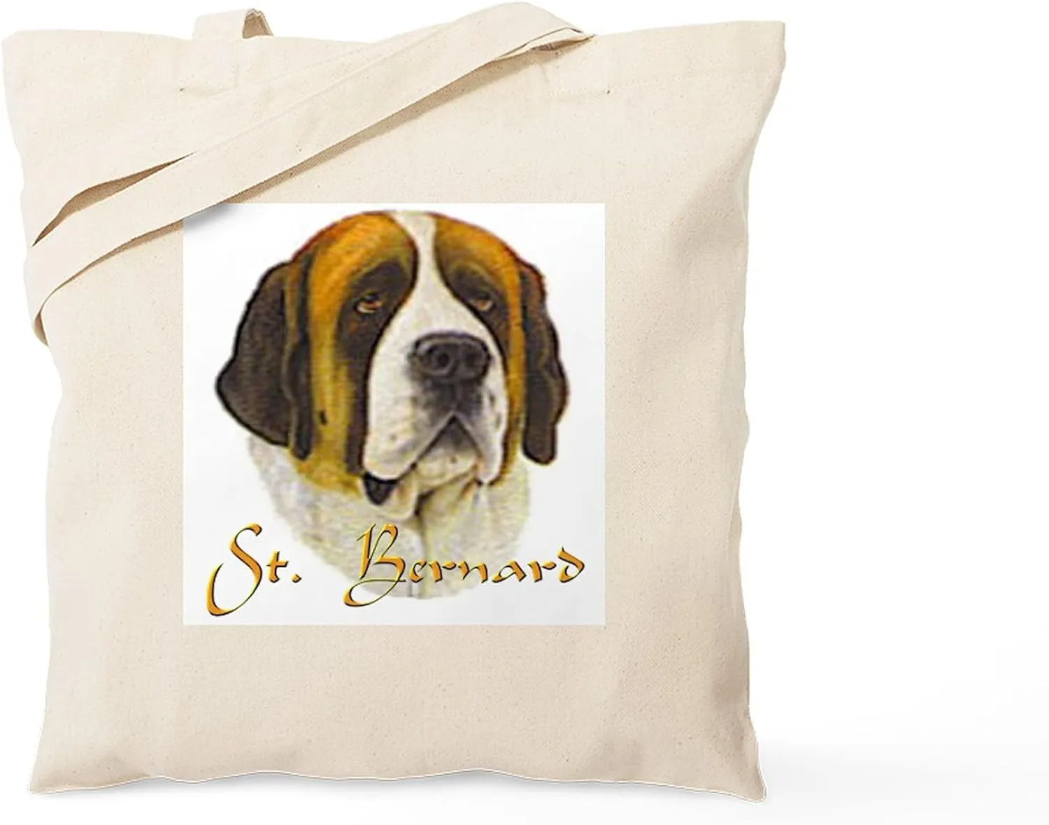 CafePress St. Bernard Tote Bag Natural Canvas Tote Bag, Reusable Shopping Bag