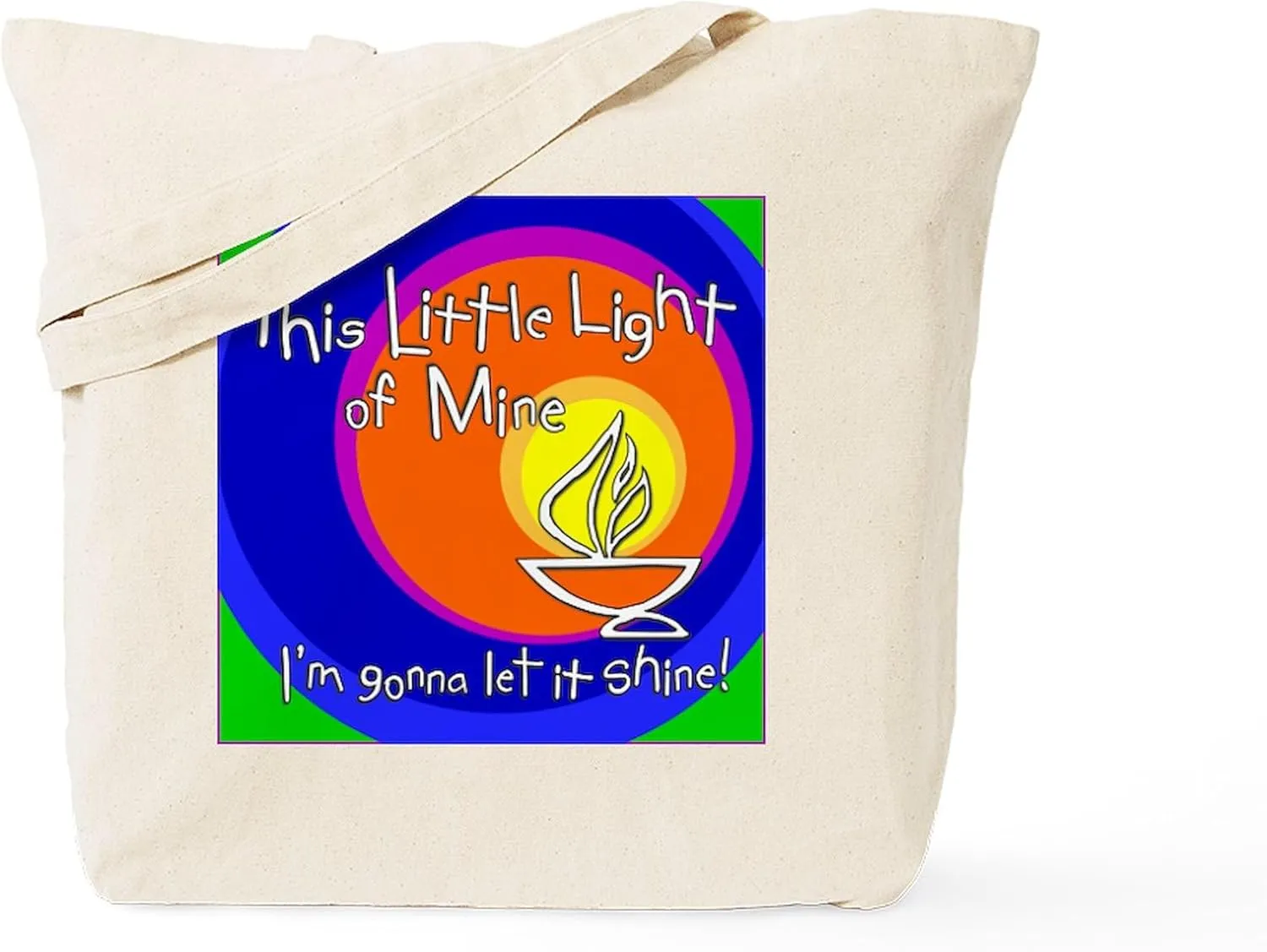 CafePress This Little Light Of Mine Tote Bag Reusable Natural Beige Canvas Shopping Bag