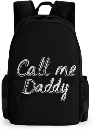 Call Me Daddy Fashion Backpack Light Weight Daily Travel Hiking Laptop Shoulder Bag