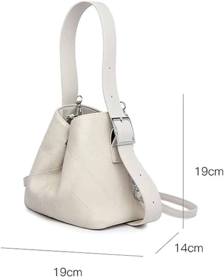 Casual Bucket Bag for Women Simple Cross Body Bags with Large Capacity Trendy Shoulder Bags with Adjustable Strap