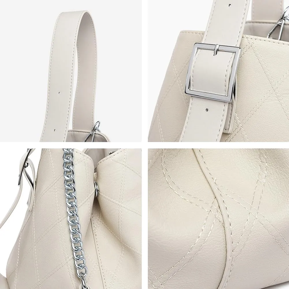 Casual Bucket Bag for Women Simple Cross Body Bags with Large Capacity Trendy Shoulder Bags with Adjustable Strap