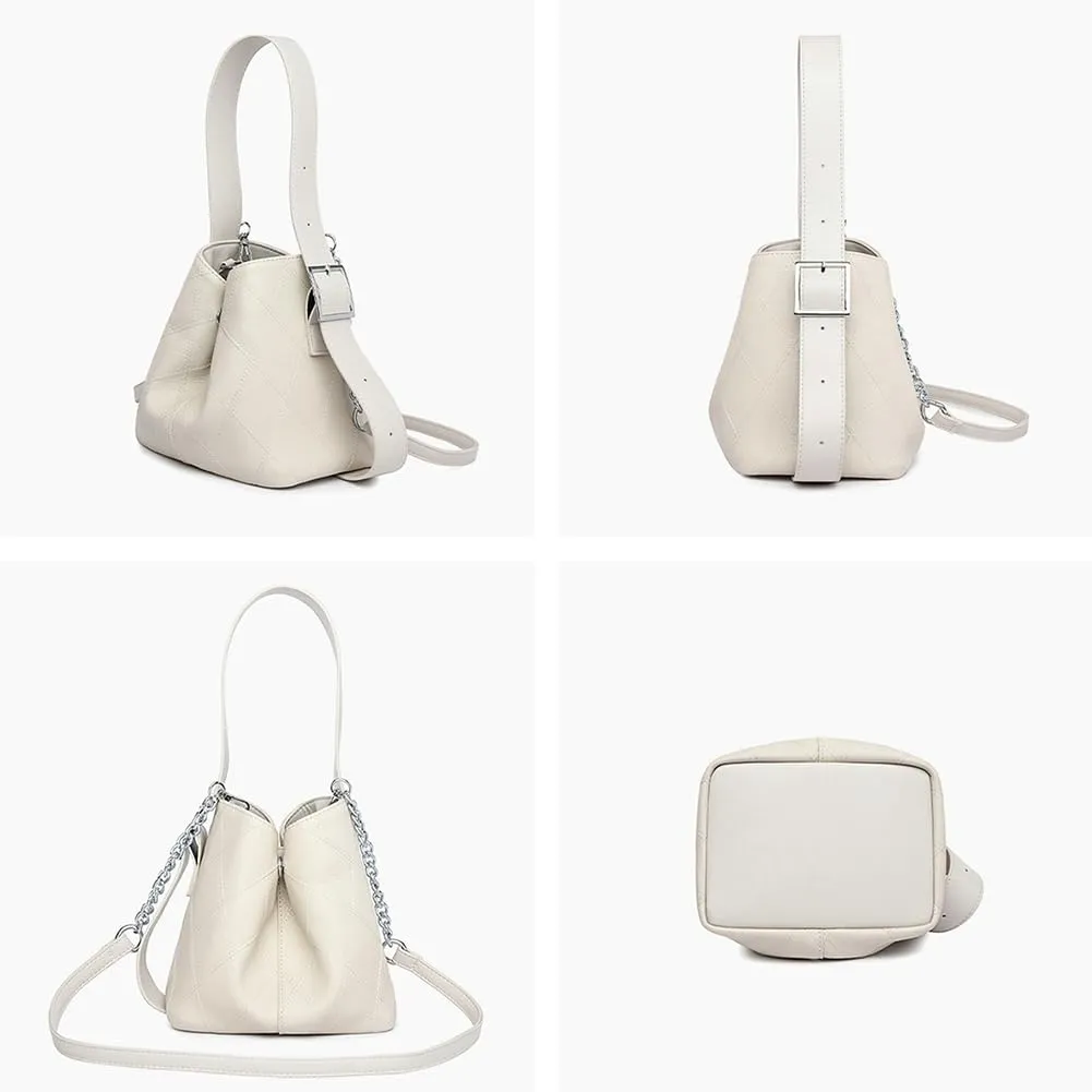 Casual Bucket Bag for Women Simple Cross Body Bags with Large Capacity Trendy Shoulder Bags with Adjustable Strap
