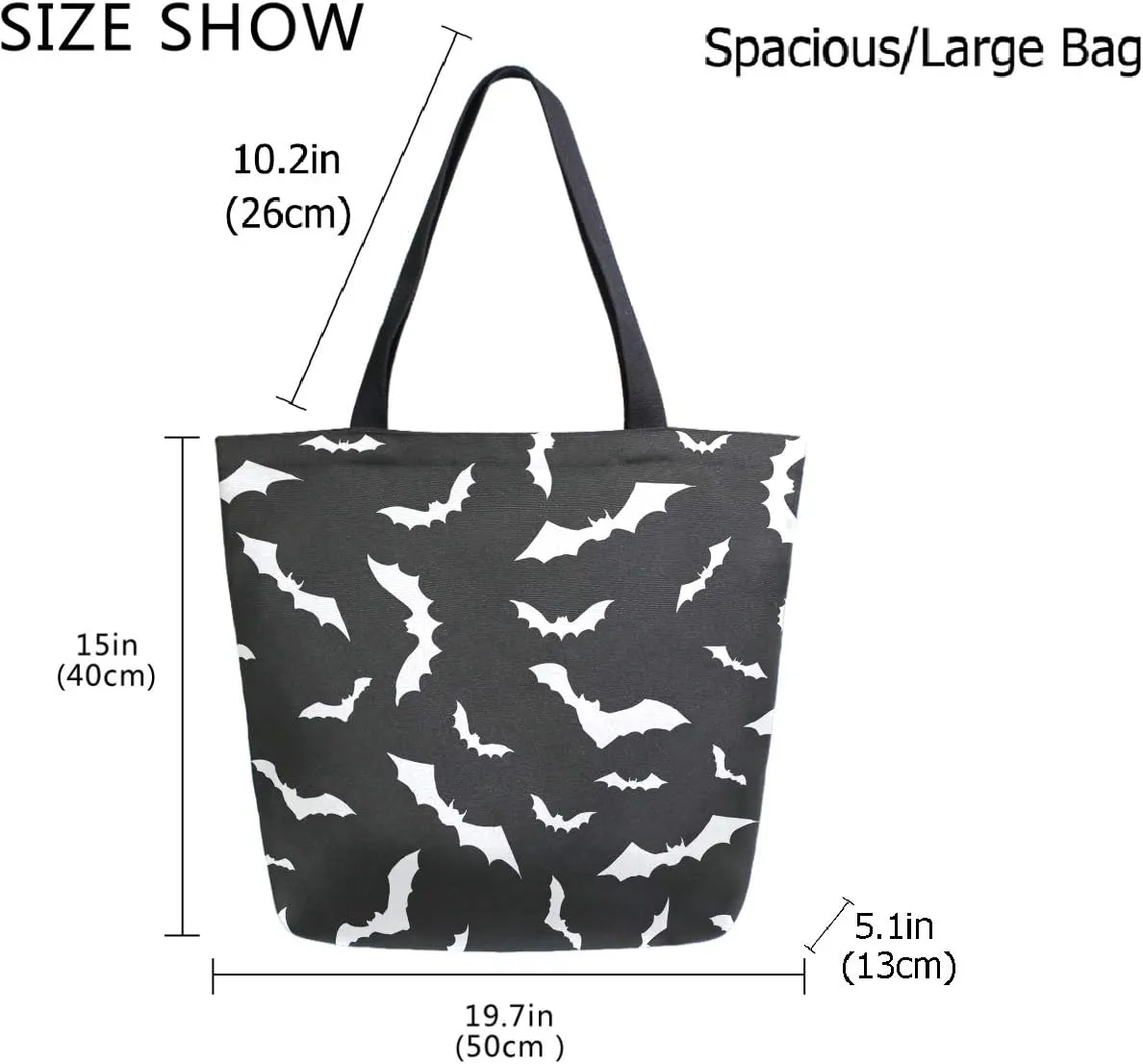 Chic Lifelike Pattern Extra Large Shoulder Tote Bag for Beach Travel Weekender Gym Grocery Shopping