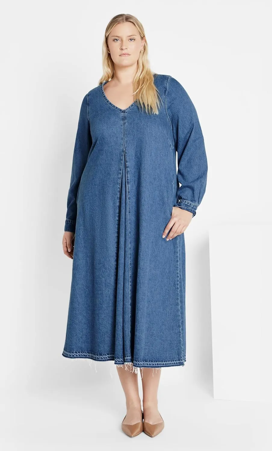 City Chic Women's Plus Size Denim Ivy Dress