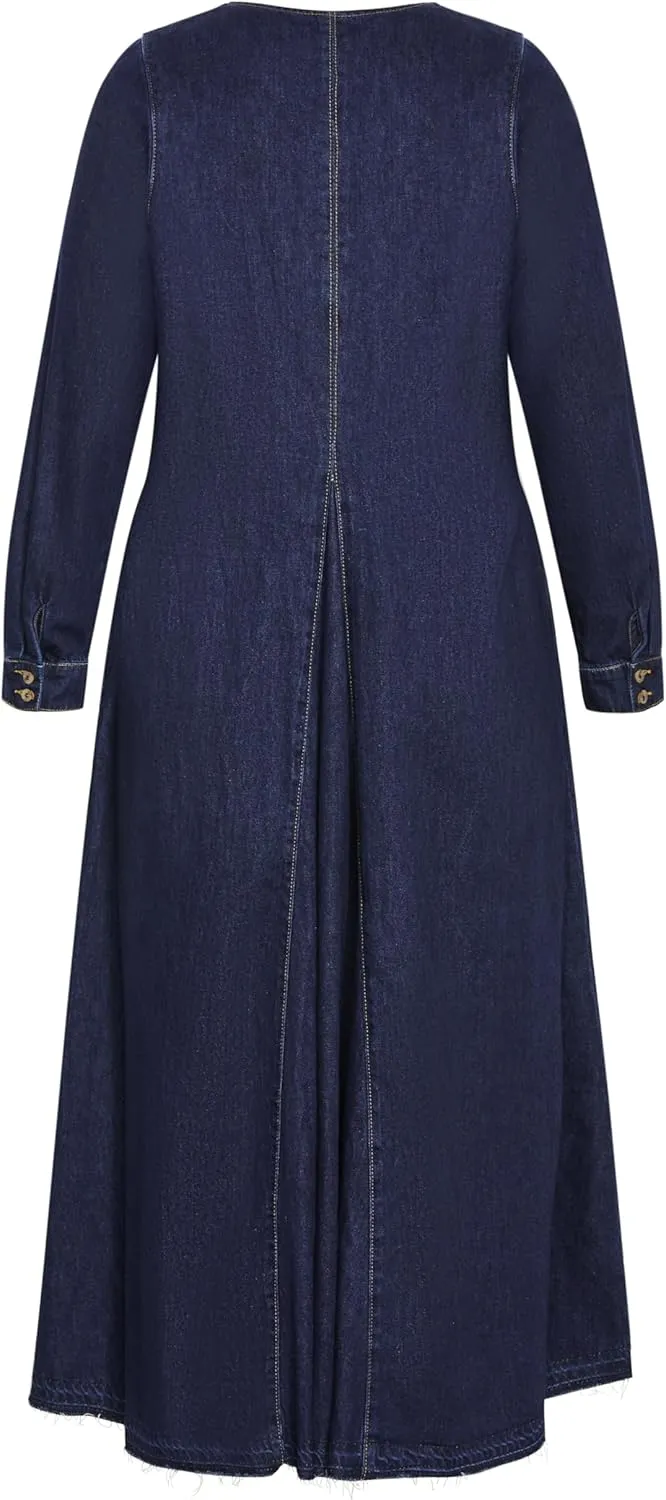 City Chic Women's Plus Size Denim Ivy Dress