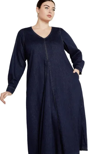 City Chic Women's Plus Size Denim Ivy Dress