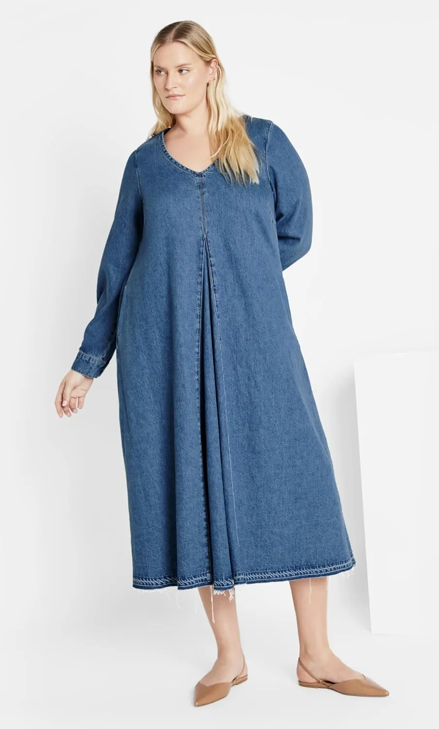 City Chic Women's Plus Size Denim Ivy Dress