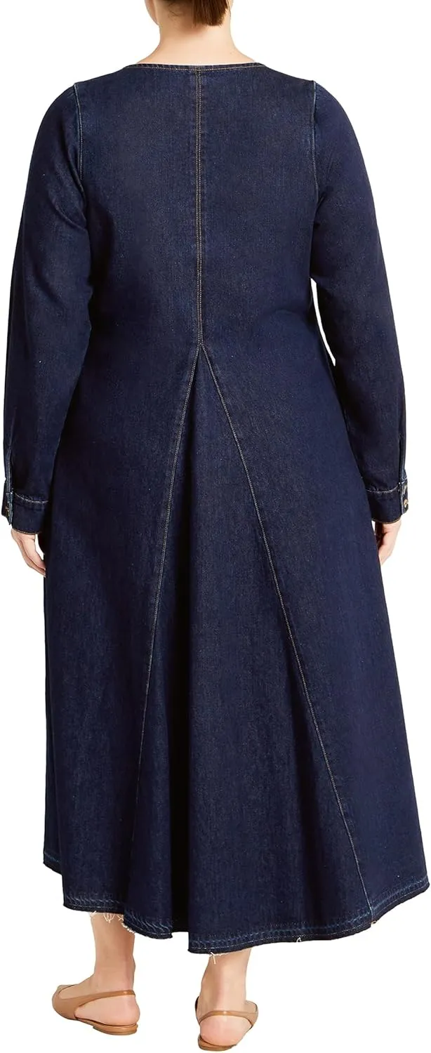 City Chic Women's Plus Size Denim Ivy Dress