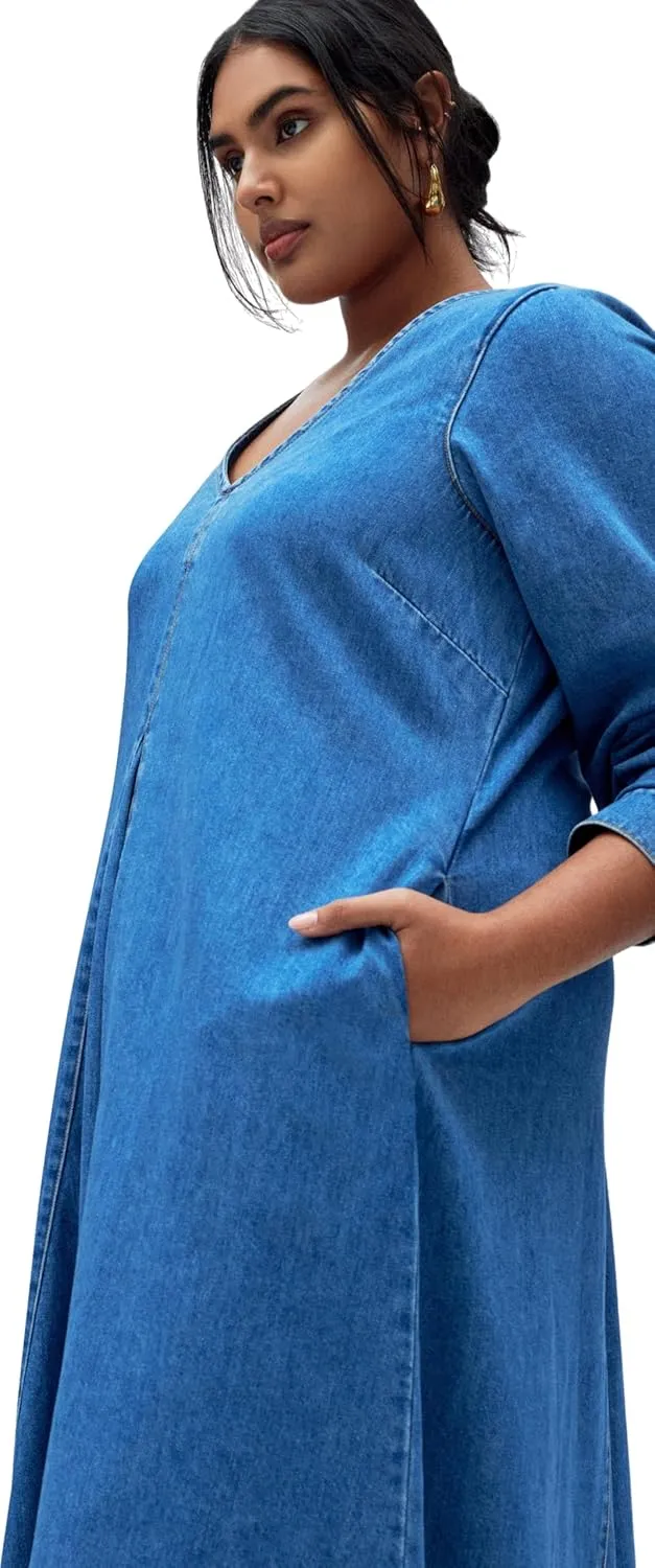 City Chic Women's Plus Size Denim Ivy Dress