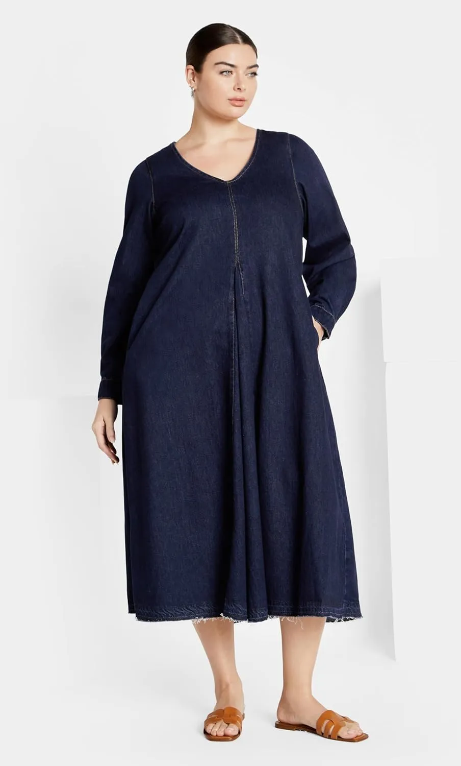 City Chic Women's Plus Size Denim Ivy Dress
