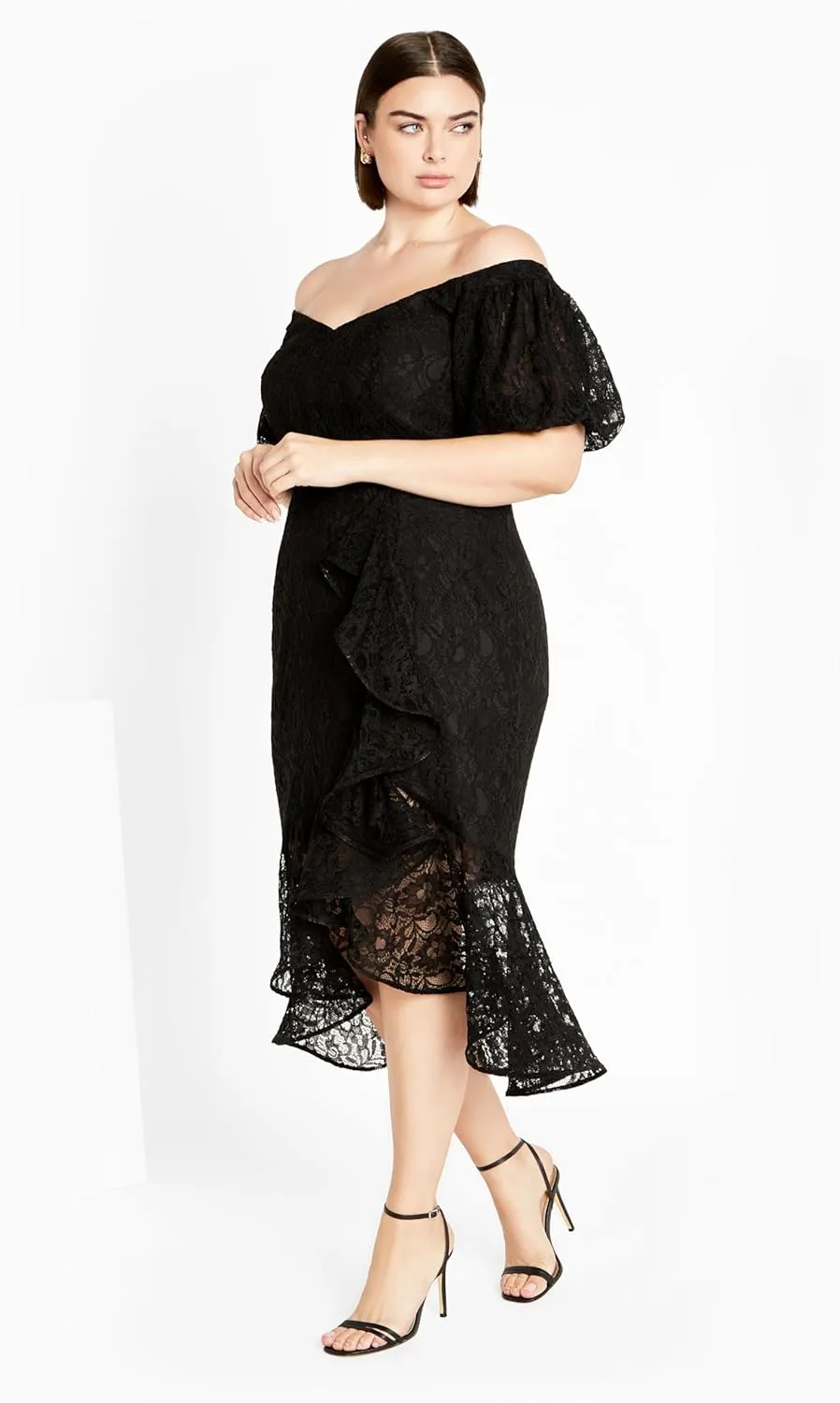 City Chic Women's Plus Size Dress Lace Lily