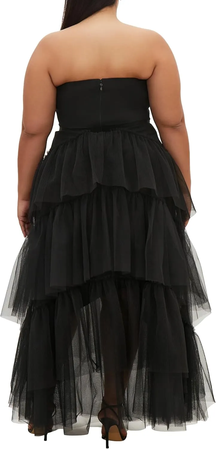 City Chic Women's Plus Size Tulle Sweetheart Maxi Dress