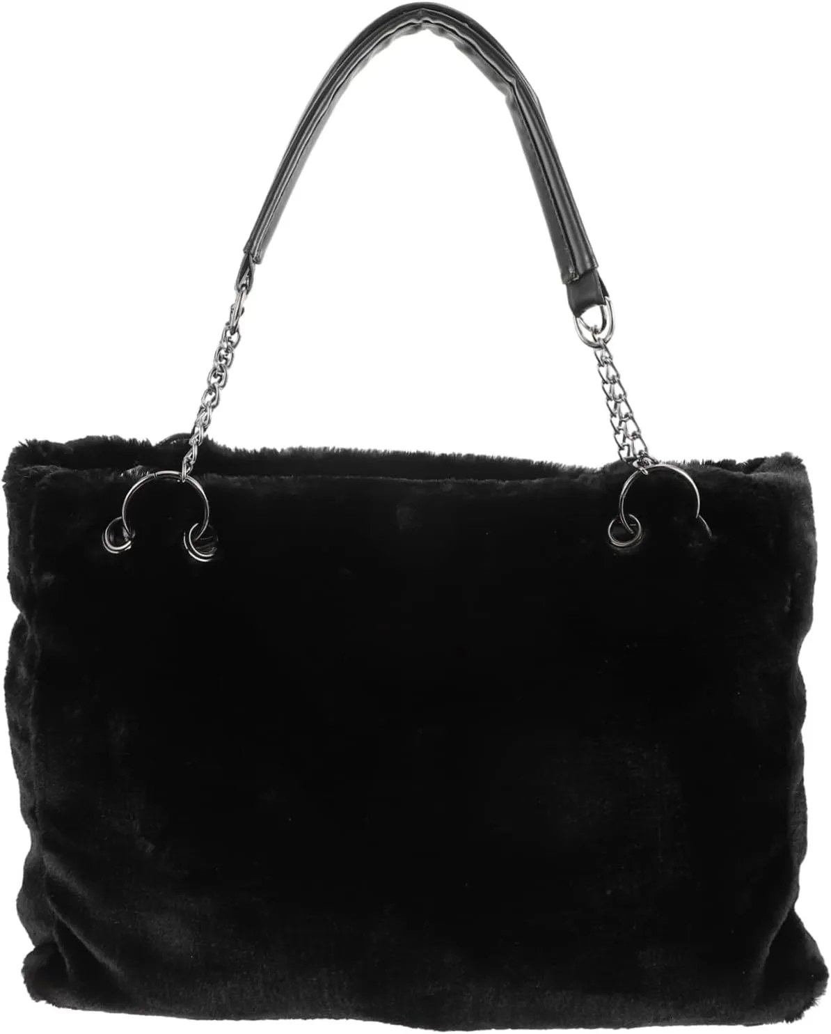 CLISPEED Fashionable Plush Shoulder Bag for Women Elegant Fuzzy Tote Handbag for Shopping Dating and Everyday Use Versatile All
