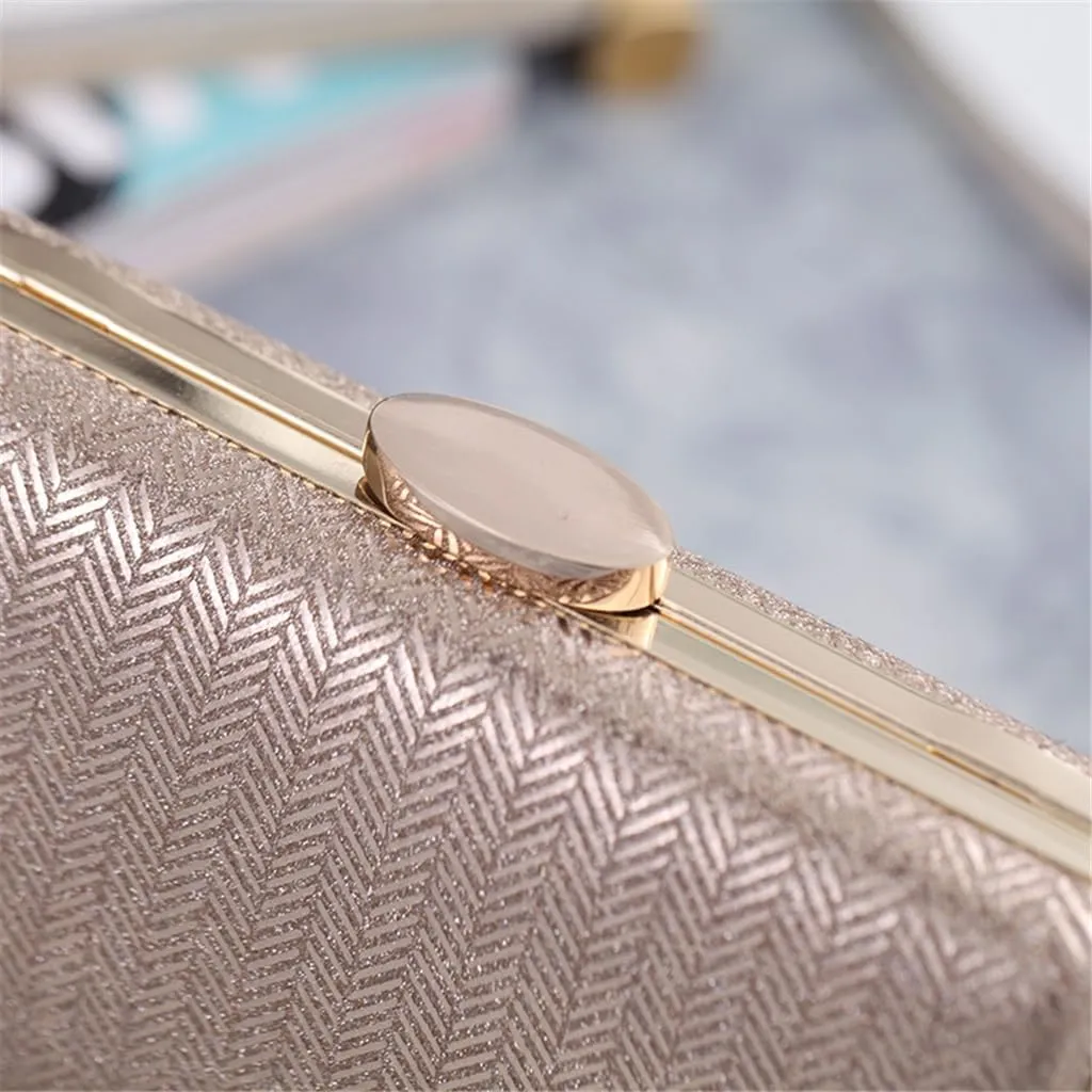 Clutch Evening Bag Checked Synthetic Leather Hard Shell Women's Bag Small Square