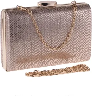 Clutch Evening Bag Checked Synthetic Leather Hard Shell Women's Bag Small Square