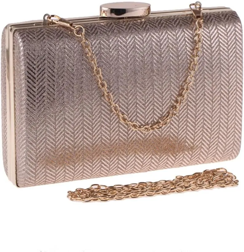 Clutch Evening Bag Checked Synthetic Leather Hard Shell Women's Bag Small Square