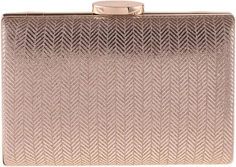 Clutch Evening Bag Checked Synthetic Leather Hard Shell Women's Bag Small Square