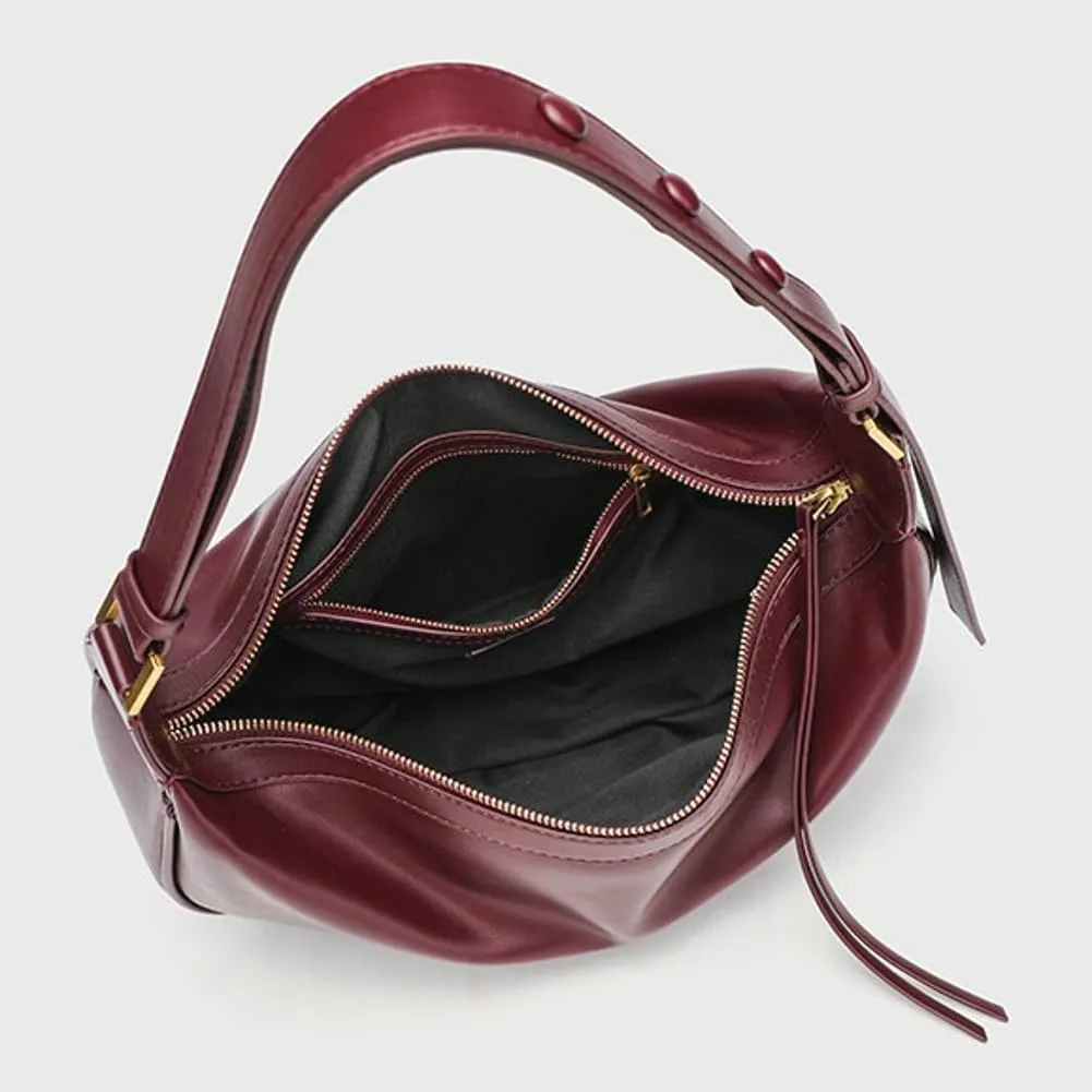 Crescent Shoulder Bags for Women Vegan Leather Tote Purse Underarm Handbag Retro Crossbody Tote Bags Trendy Satchel Handbags