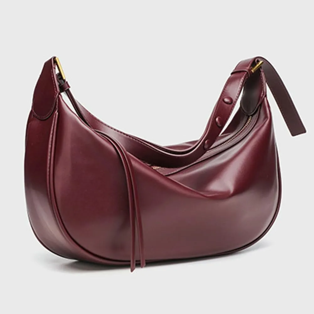 Crescent Shoulder Bags for Women Vegan Leather Tote Purse Underarm Handbag Retro Crossbody Tote Bags Trendy Satchel Handbags
