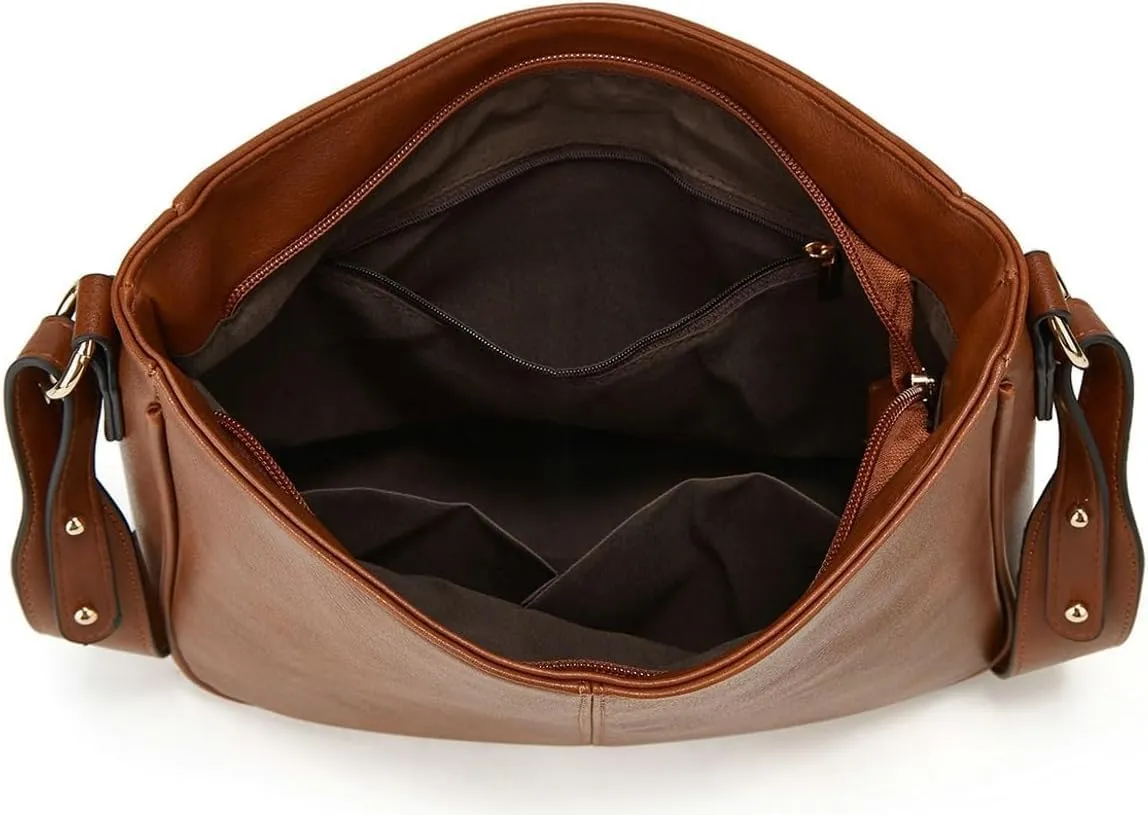 Crossbody Bag Women Shoulder Bag Cute PU Retro Hobo Bags Small Satchel Bag Chic Phone Purse Trendy Tote Handbag