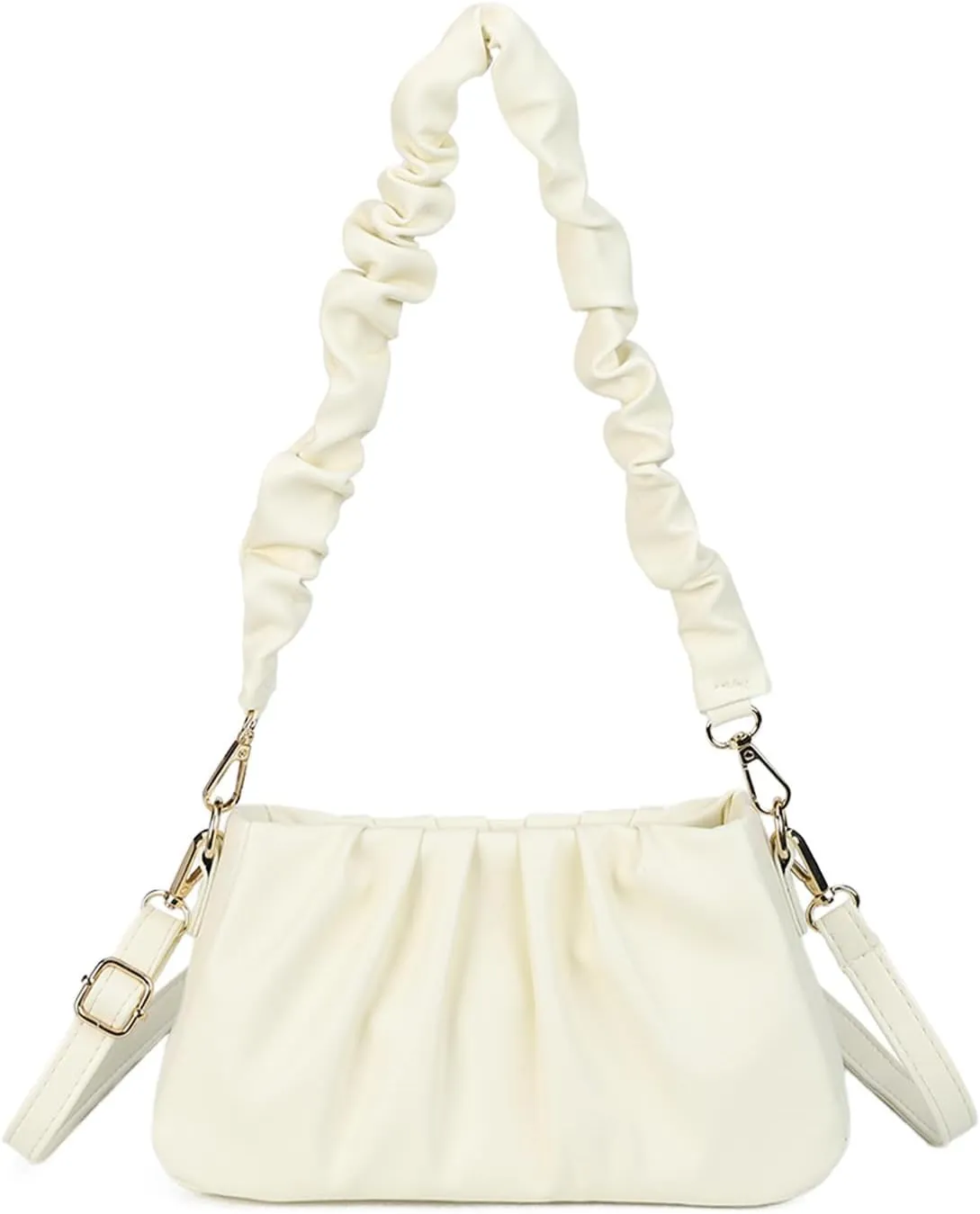 Crossbody Bags for Women Cloud Design Hobo Bags Cute Ruched Shoulder Bag Small Mini Clutch Purses Vegan Leather Bag