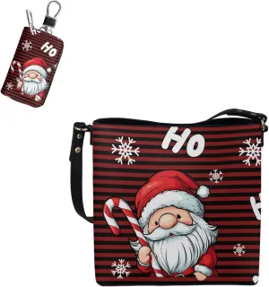 Crossbody Bags for Women Leather Bucket Bags with Car Key Case 2 Piece Shoulder Bag Trendy Handbag