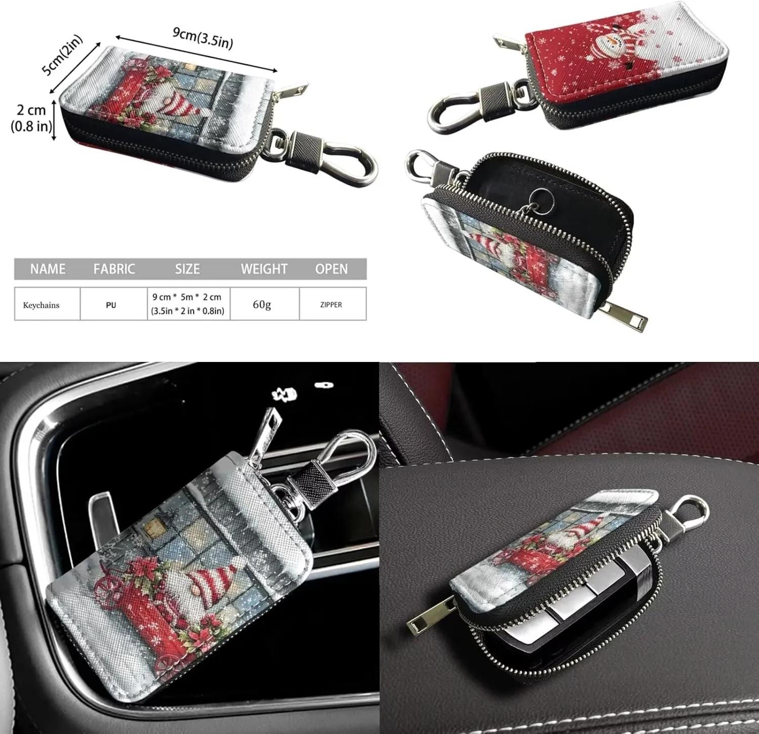 Crossbody Bags for Women Leather Bucket Bags with Car Key Case 2 Piece Shoulder Bag Trendy Handbag