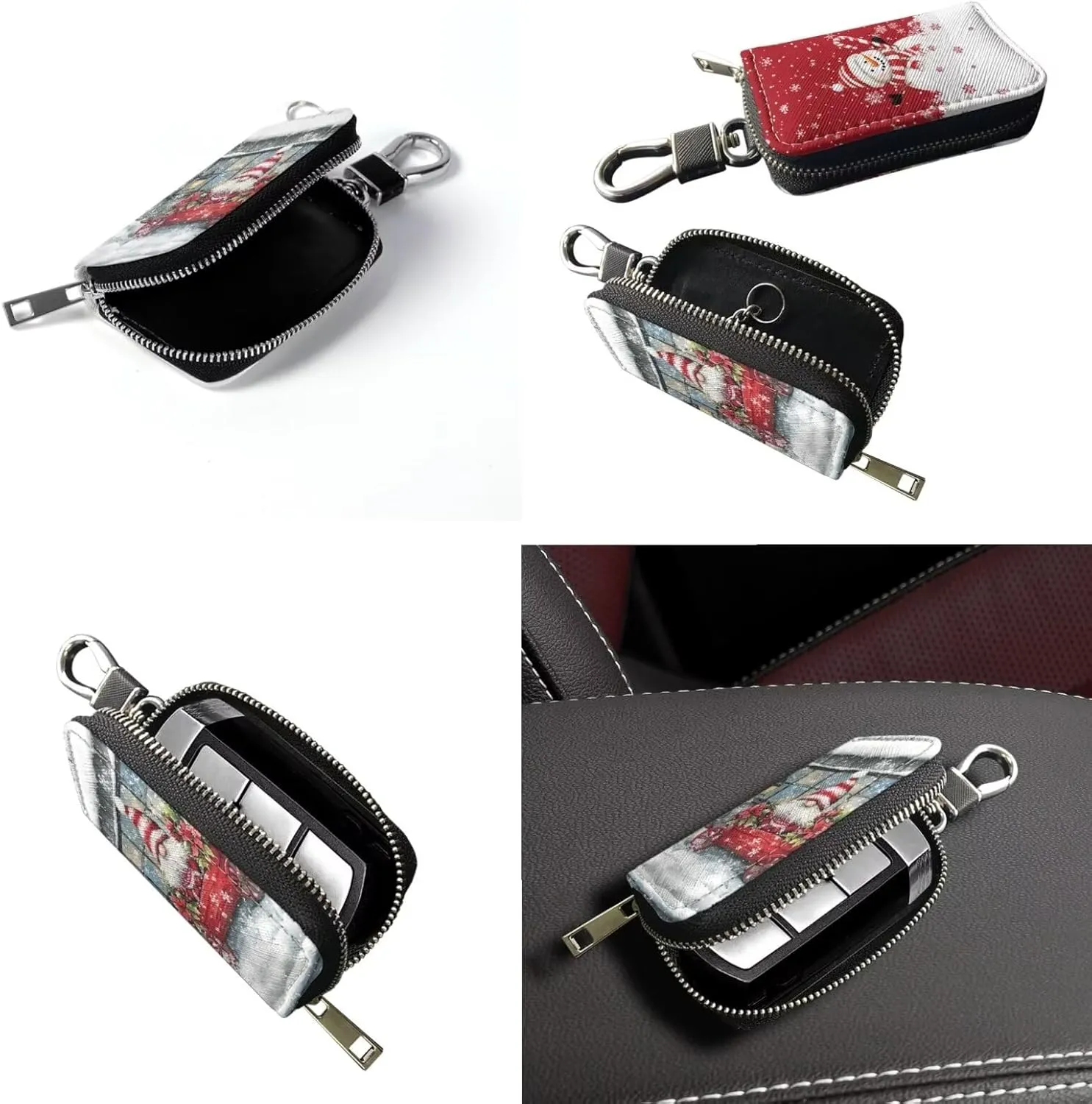 Crossbody Bags for Women Leather Bucket Bags with Car Key Case 2 Piece Shoulder Bag Trendy Handbag