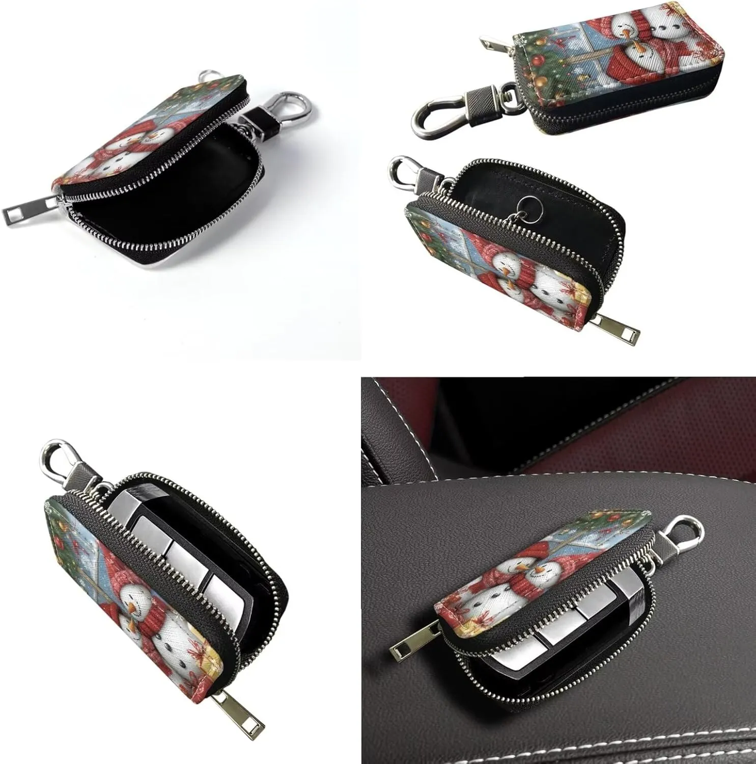 Crossbody Bags for Women Leather Bucket Bags with Car Key Case 2 Piece Shoulder Bag Trendy Handbag