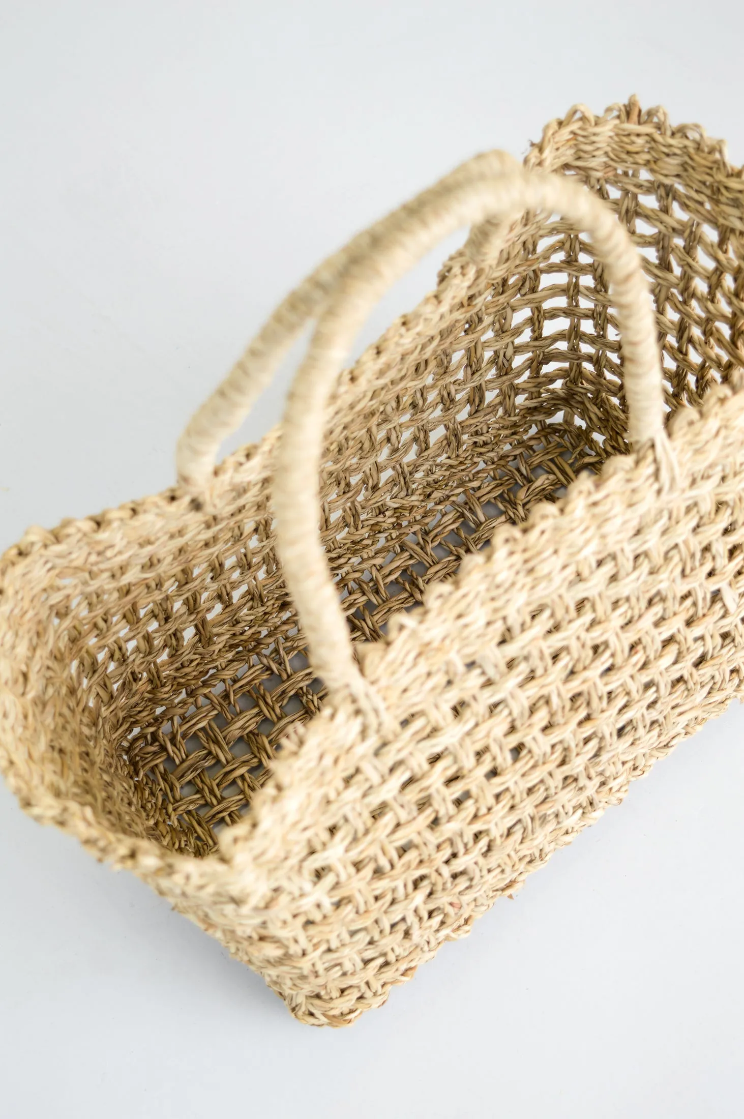 Cube Hand Woven Rattan Basket, Small