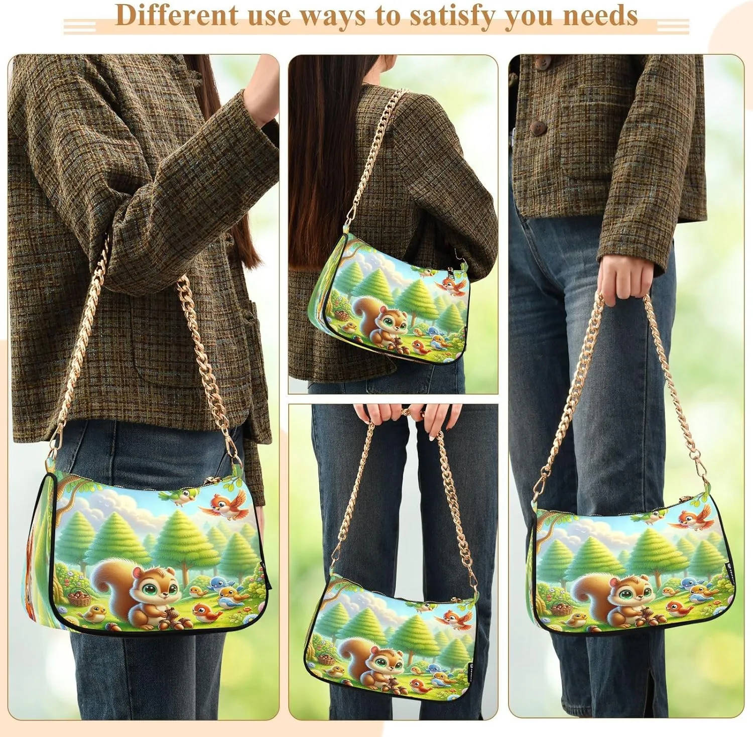 Cute Cartoon Frog Big Eyes Purse with Zipper, Trendy Bags for Women