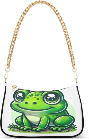 Cute Cartoon Frog Big Eyes Purse with Zipper, Trendy Bags for Women
