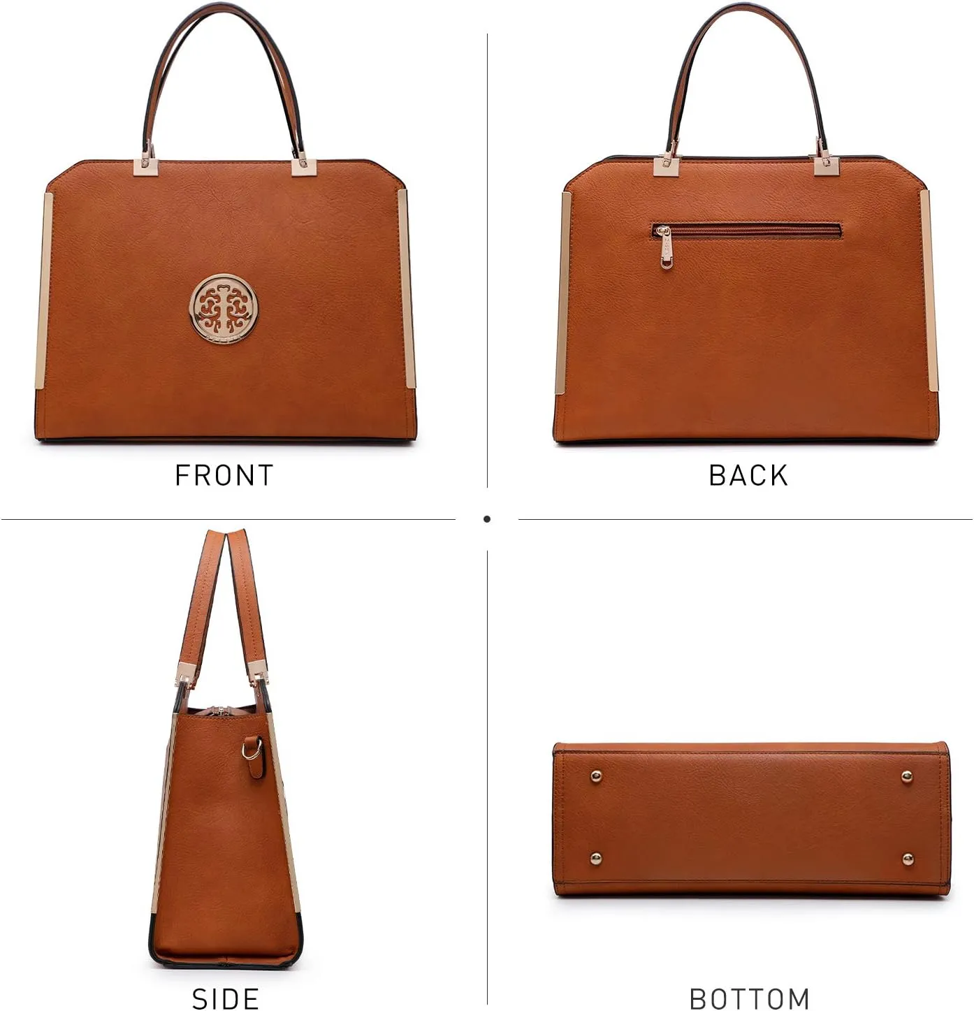 Dasein Women Purses and Handbags Top Handle Satchel Bags Large Shoulder Work Bag Tote with Wallet