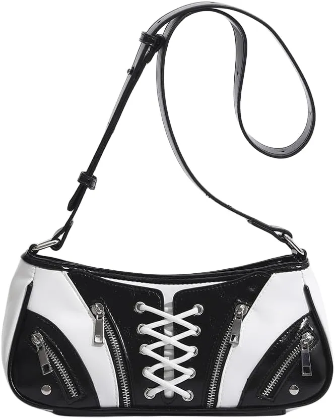 Designer Shoulder Bag for Women, Chic Saddle Bag Purses, Vegan Pu Leather Crossbody, Ladies Going Out Purse.