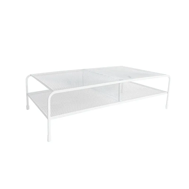 Desk Organizer Bracket for Elevated Computer Monitor - Wrought Iron