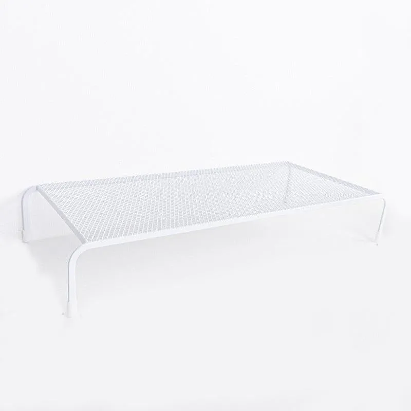 Desk Organizer Bracket for Elevated Computer Monitor - Wrought Iron