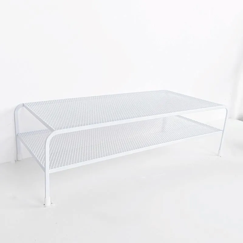 Desk Organizer Bracket for Elevated Computer Monitor - Wrought Iron