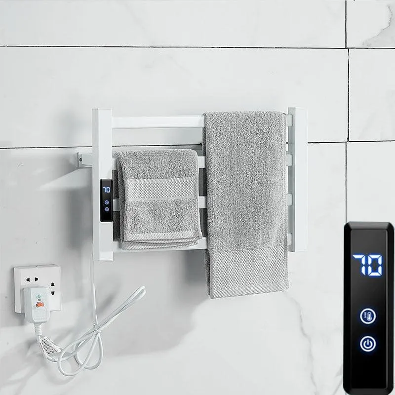 Electric Metal Towel Bar Towel Dryer Rack Towel Warmer and Towel Holder In Black Or White