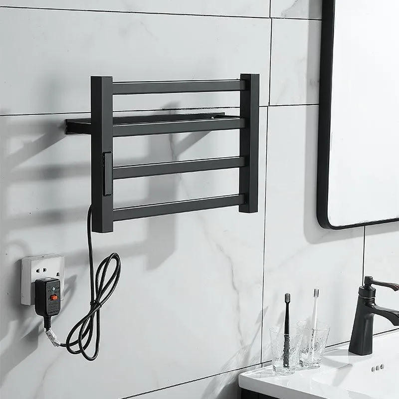 Electric Metal Towel Bar Towel Dryer Rack Towel Warmer and Towel Holder In Black Or White