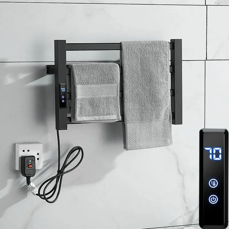 Electric Metal Towel Bar Towel Dryer Rack Towel Warmer and Towel Holder In Black Or White
