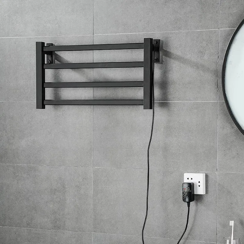 Electric Metal Towel Bar Towel Dryer Rack Towel Warmer and Towel Holder In Black Or White