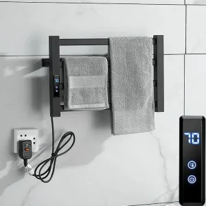 Electric Metal Towel Bar Towel Dryer Rack Towel Warmer and Towel Holder In Black Or White