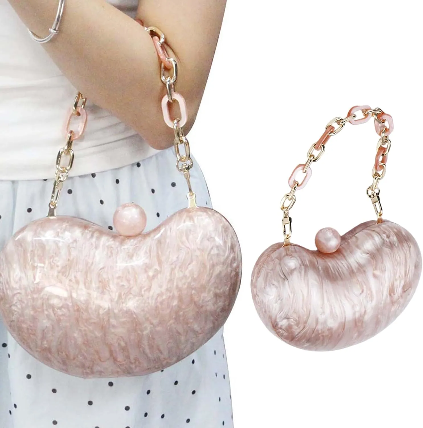 Elegant Acrylic Clutch Bag With Chain For Wedding And Parties Shoulder Purse Crossbody Bags Fashion Accessory
