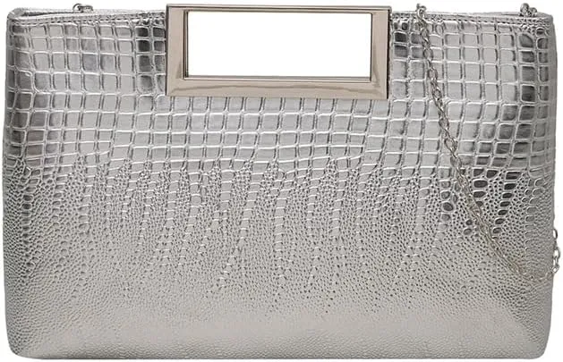 Elegant Cocodrilo Clutch Purses for Women Evening Bag PU Leather Handbag Crossbody Bag for Wedding 2025