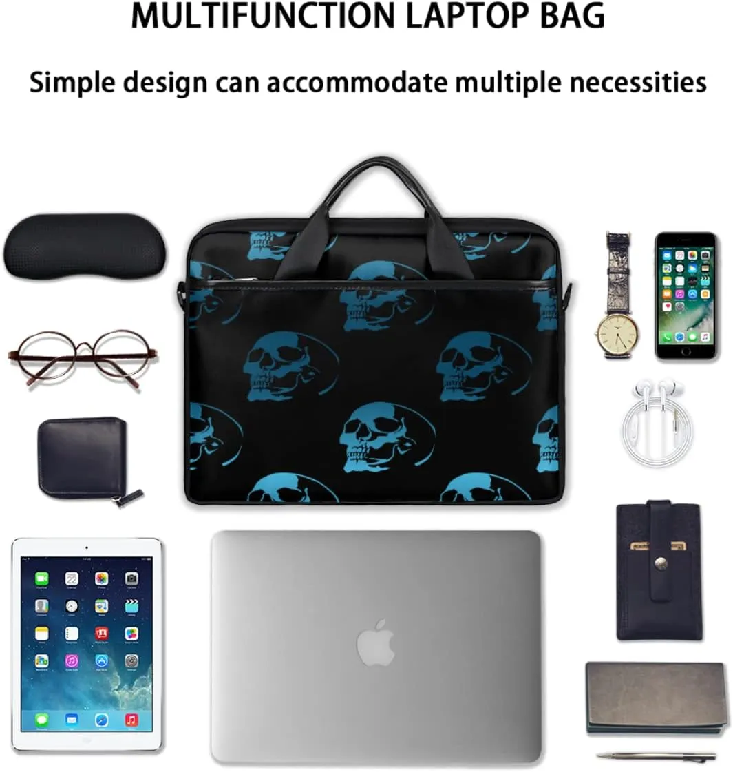 Elegant Floral Flower Laptop Shoulder Messenger Bag Waterproof Laptop Briefcase Handle Padded Strap