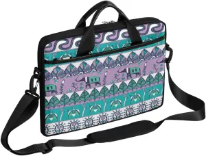 Elegant Floral Flower Laptop Shoulder Messenger Bag Waterproof Laptop Briefcase Handle Padded Strap
