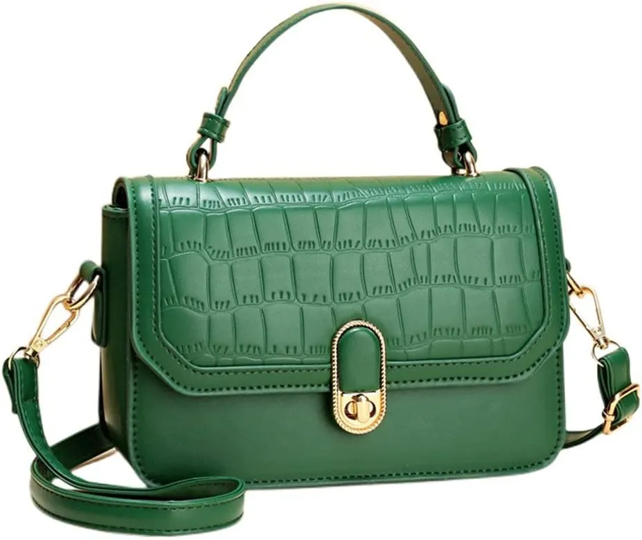 Fashion Top Handle Crossbody Bags for Women Crocodile Leather Satchel Handbag Casual Elegant Shoulder Bag Purse